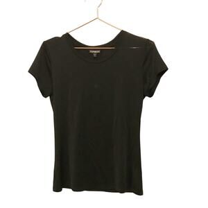 Express Black Semi Sheer Basic Top - Size Small
